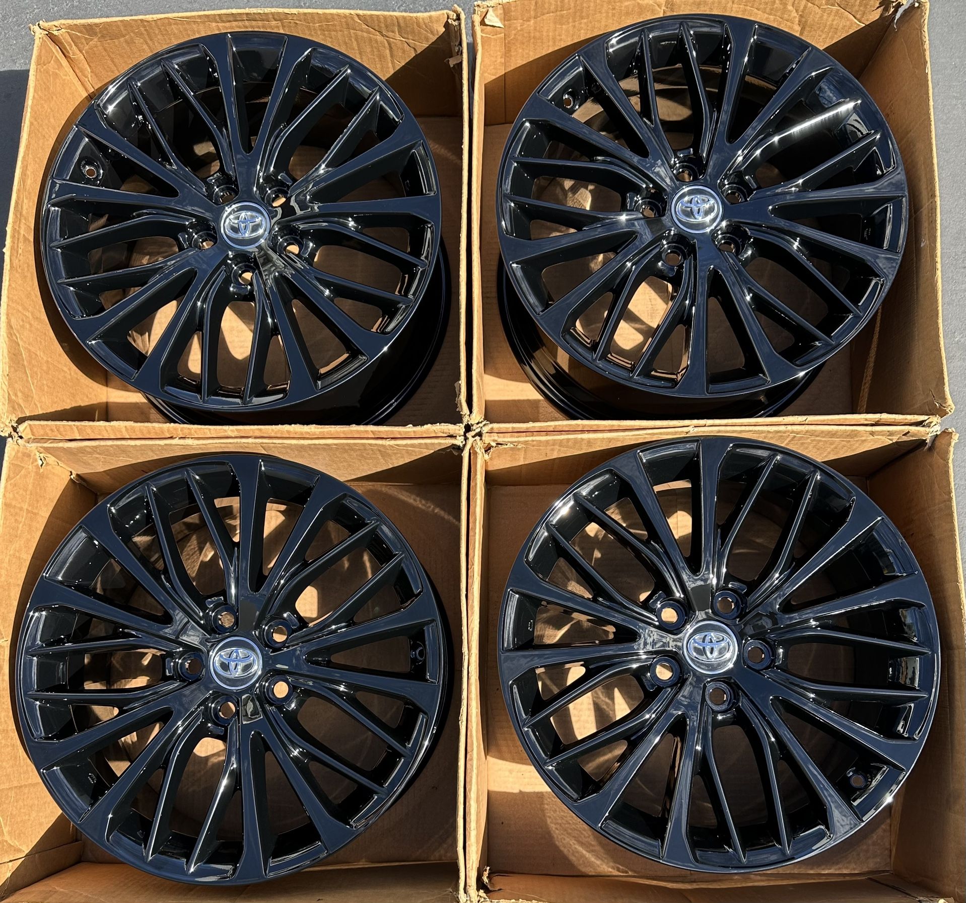 18” Toyota Camry Factory Wheels Rims Gloss Black New