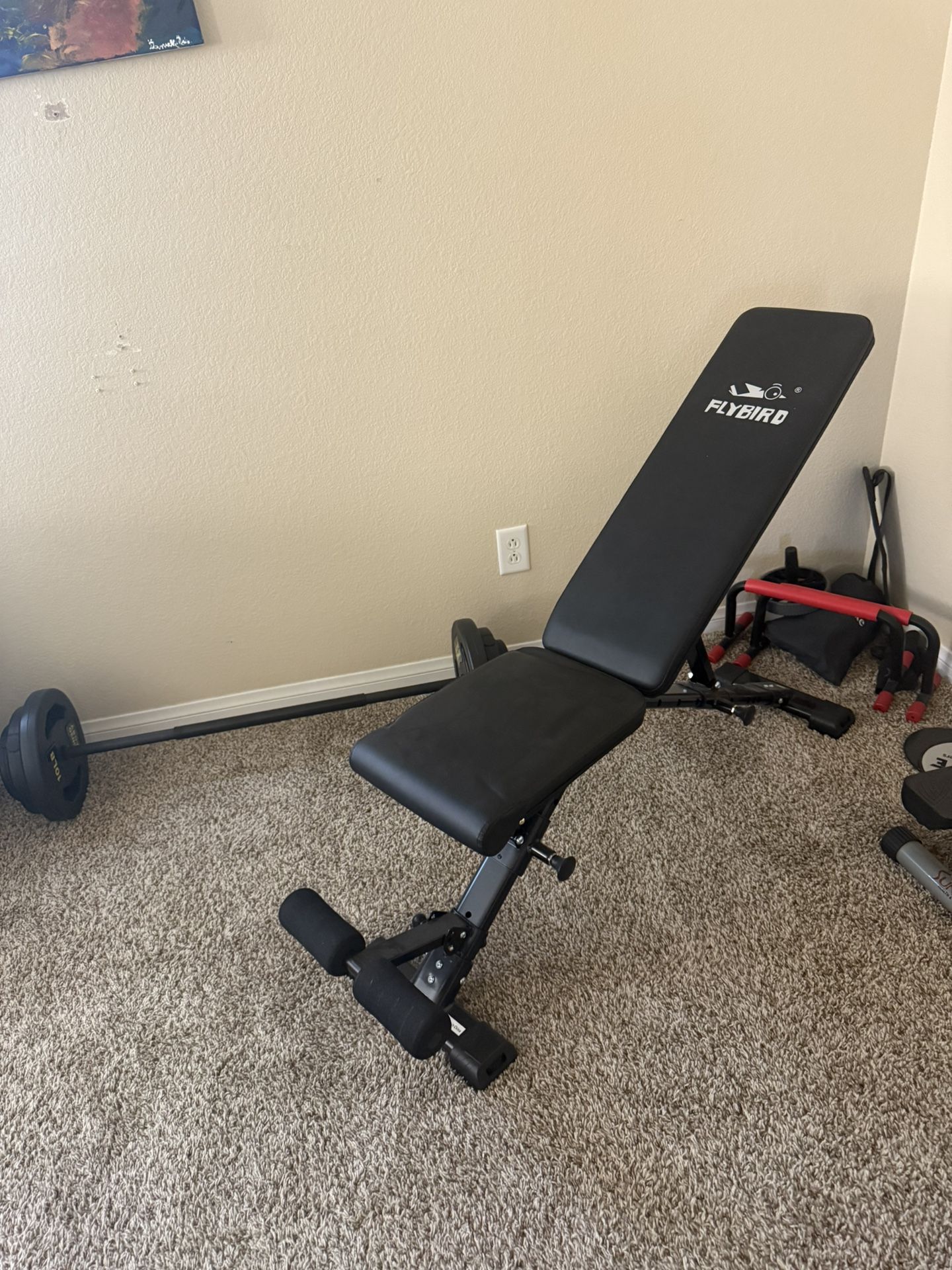 Weight Bench + Weights, Stepper, Other Various Equipment