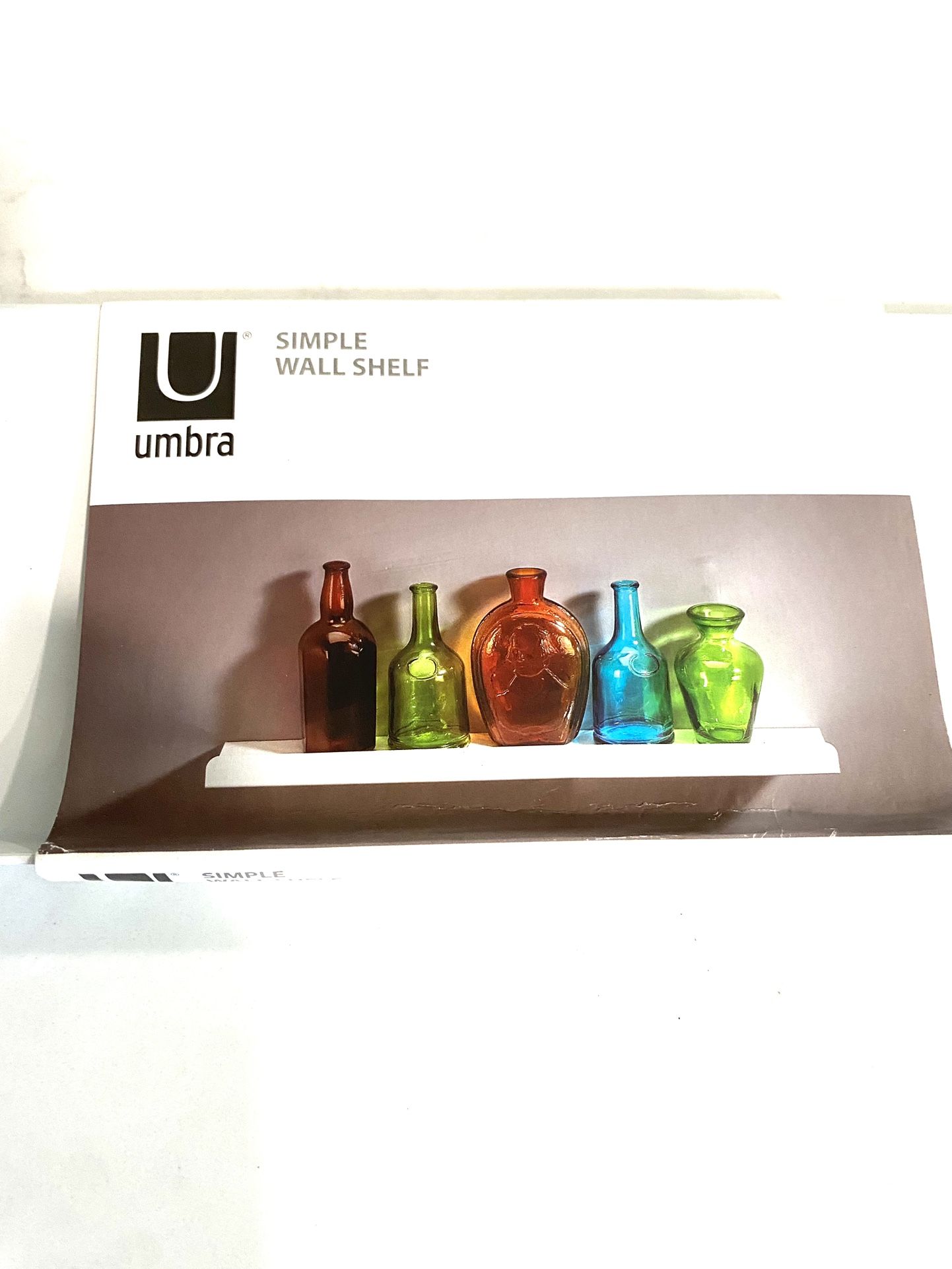 Discontinued Umbra Simple White Shelf Metal NEW - from container store   5 available - $15 each 