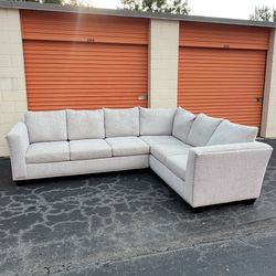 Free Delivery - Beautiful Light Sectional Couch