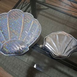 Loungefly Little Mermaid Clam Clutch With Matching Coin Purse