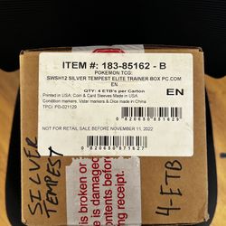 Silver Tempest Pokemon Center Sealed Etb Case X4
