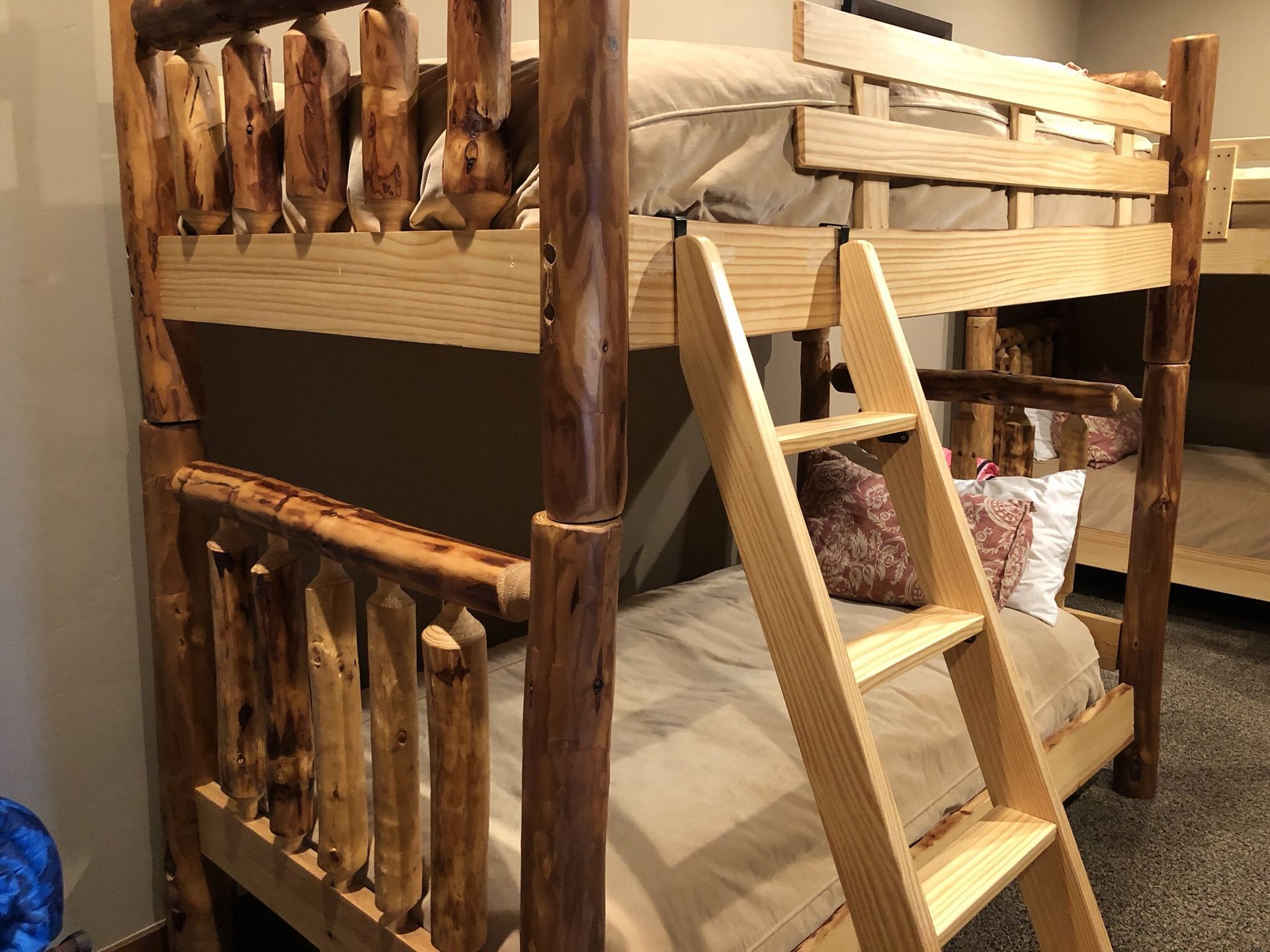 Rustic Pine Bunk Beds (3) sets