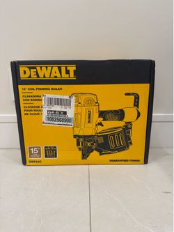 New DEWALT 15° Coil Framing Nailer DWF83C