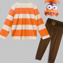 Kid's Inside Out 2 Inspired Anxiety Costume, New