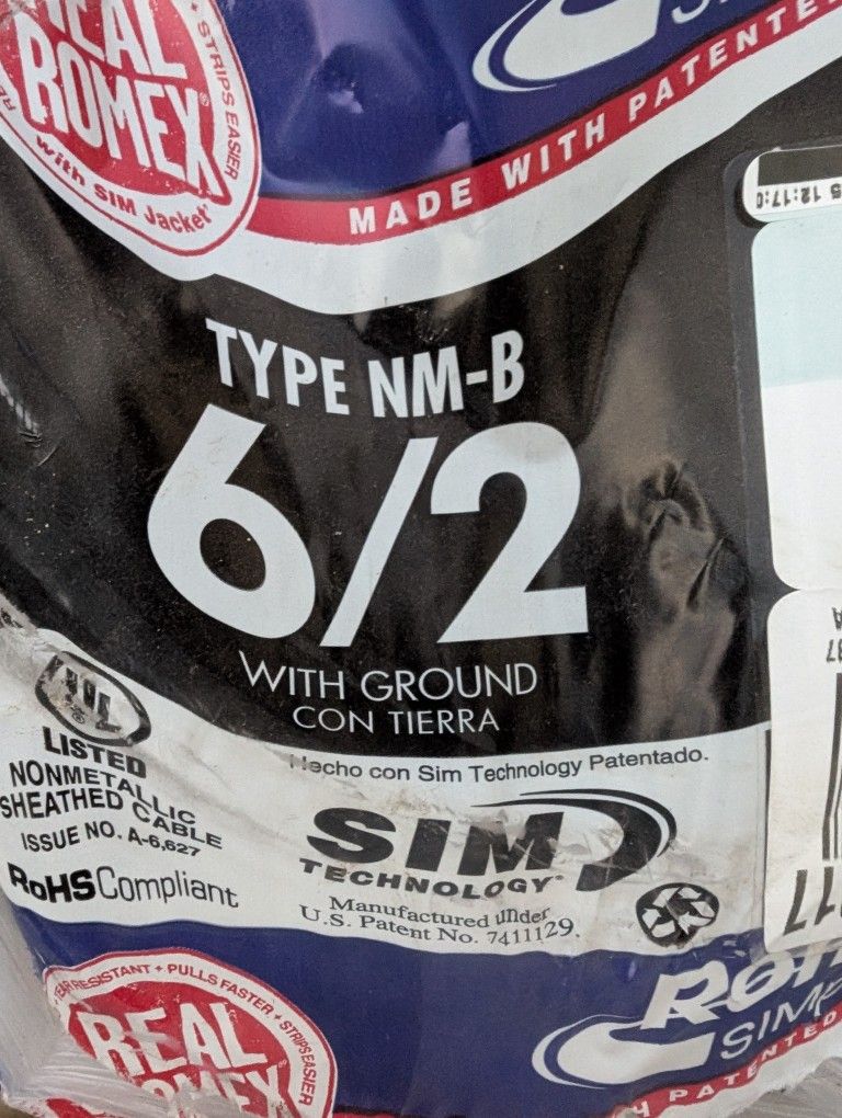55 ft. 6/2 Stranded Romex SIMpull CU NM-B W/G Wire