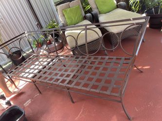 Vintage wrought iron patio set