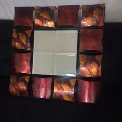Decorative mirror with panels