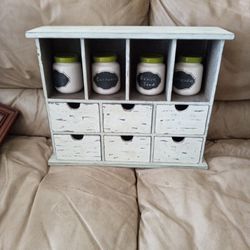 Vintage Wooden Spice Cabinet