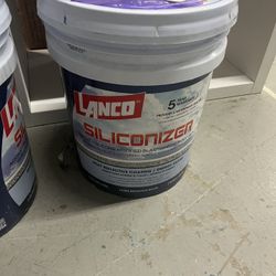 BRAND NEW - 5 gallon Lanco Siliconizer Acrylic Elastomeric White Reflective Roof Sealer