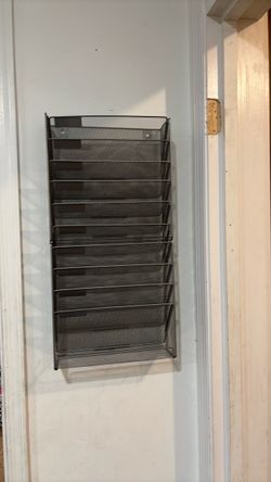 Black Metal Mesh Wall File Organizer