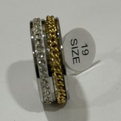 Gold Stainless Steel Ring Women & Men Wedding Band Size 8, 9.5, 10.5 & 12  Please choose your size  25