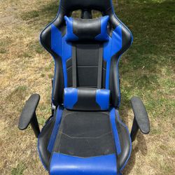 Free S-Racer Blue Gaming Chair Free