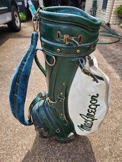 Vintage MacGregor Tour Golf Cart Bag 3-Way Green White