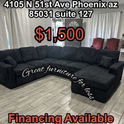 Sectional Bed Black With Storage And USB Brand New 