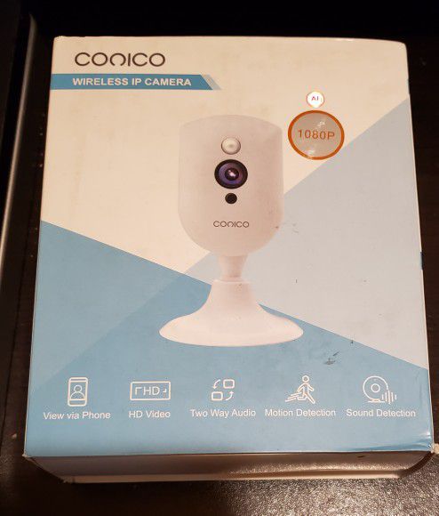 Conico Wireless IP Camera 1080P & Sound + Motion Detection- View From Phone WiFi