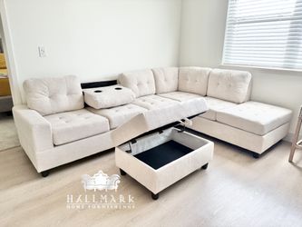 Performance Fabric Sectional + Ottoman