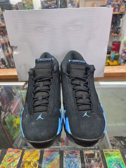 Nike Air Jordan 14 Black University Blue Men's Size 10.5 (487471-007)