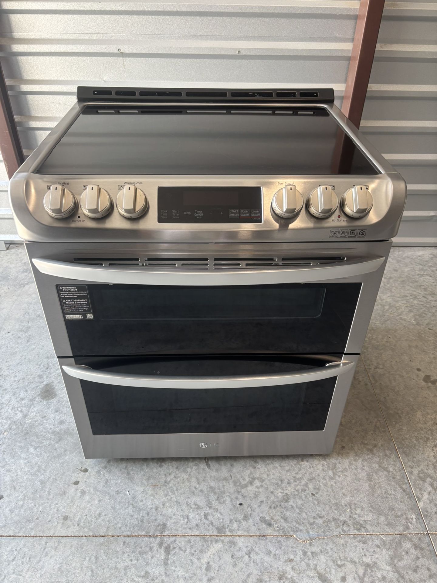 STOVE LG DOUBLE OVEN STAINLESS STEEL