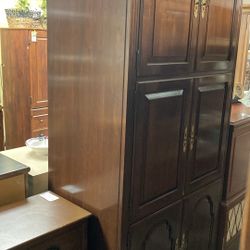3 Cabinet Mahogany Armoire 