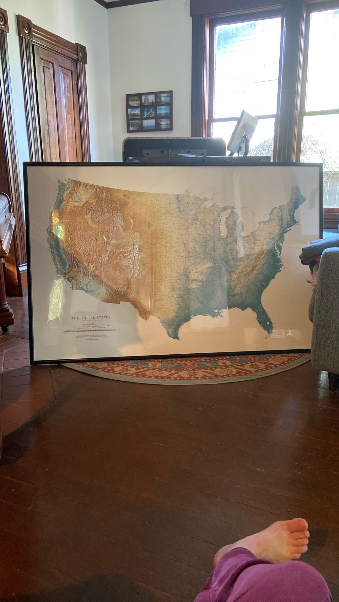 Framed Map of Contiental USA