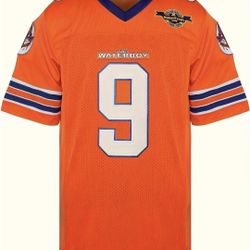 Men's #9 Orange Football Jerseys