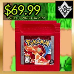 Pokémon Red Version Nintendo Game Boy Cartridge Only DMG-APAE-USA