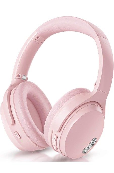 HROEENOI Active Noise Cancelling Wireless Bluetooth Over-Ear Headphones, Memory Foam Ear Cups, Quick Charge for 40H Playtime, Ideal for Travel, Home O