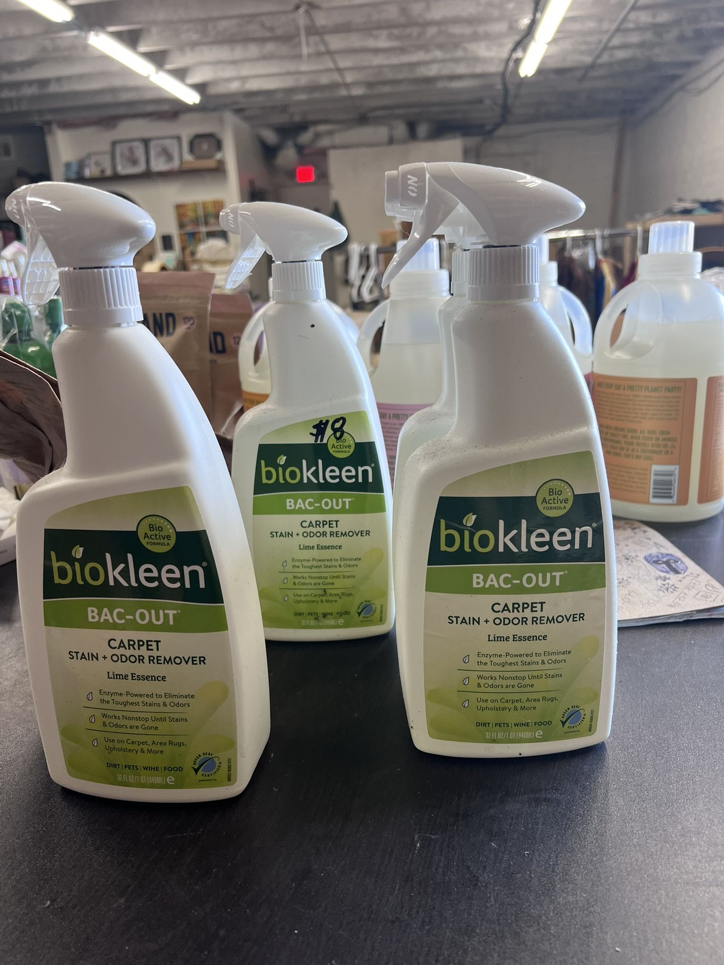 Biokleen Bac-Out Enzyme Stain Remover - 32 Ounce - Natural Foam Spray, Destroys Stains & Odors Safely, for Pet Stains, Laundry, Diapers, Wine, Carpets