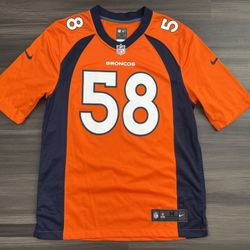 Nike On Field Von Miller #58 Denver Broncos Orange Men’s Jersey Sz Medium