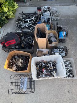 Bulk Bike Shop Items: E Bike Parts, Pedals, Seatposts, Handlebars, BB's, etc