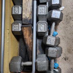 Dumbells Set And Rack