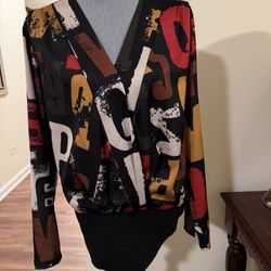 European Long Sleeve Top Size Large