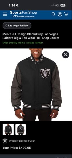 Officially Licensed NFL Raiders Jacket
