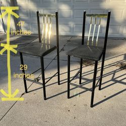 Blk And Gold Tall Stools $20