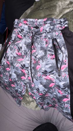 Flamingo Print Shorts with Zip Pockets Brooklyn cloth