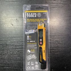 Klein Tools Non-Contact Voltage Tester Pen with Infrared Thermometer, 12-1000V AC