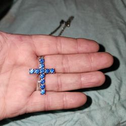 Sapphire Cross Pendant