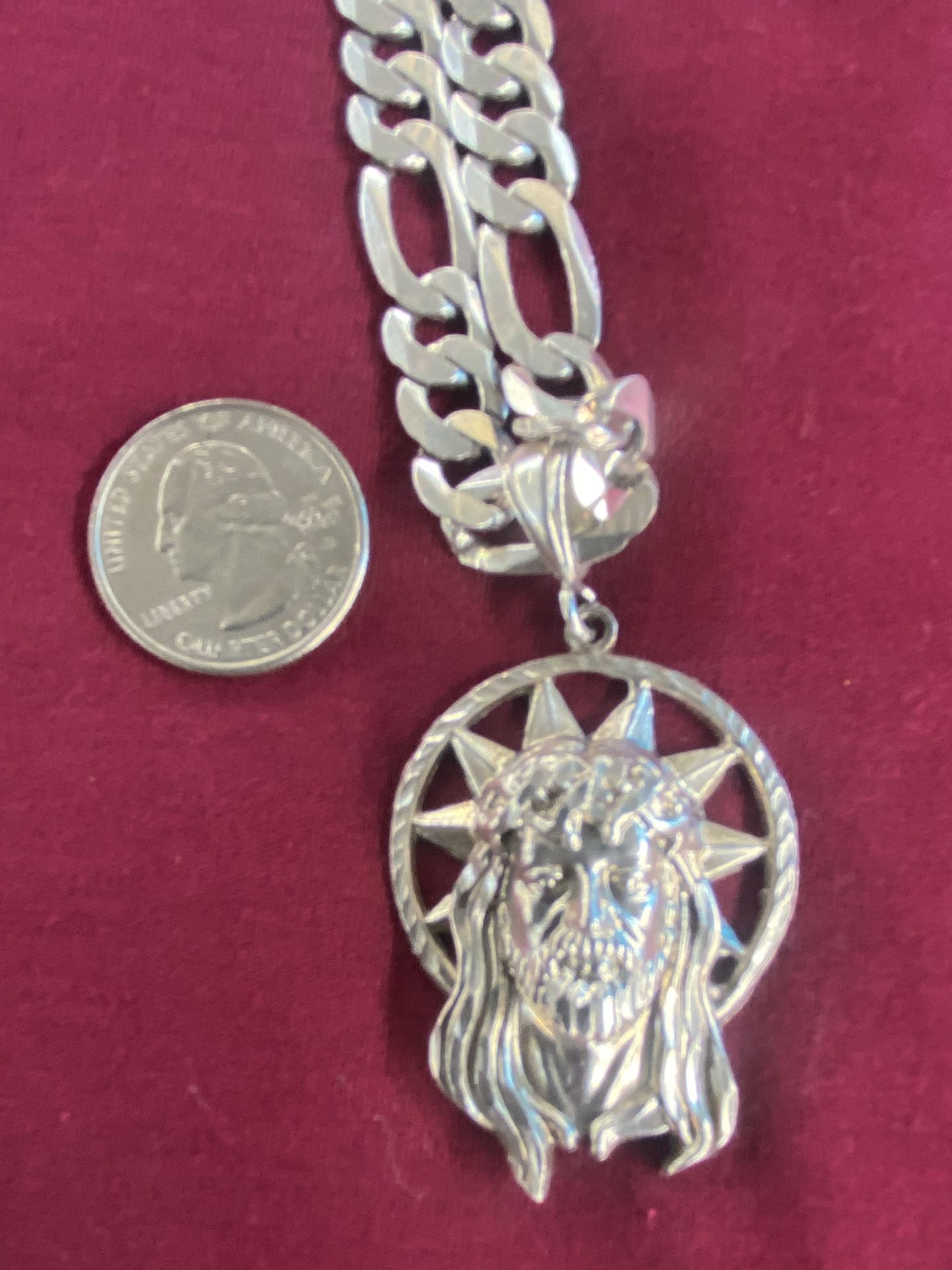 925 Silver Chain And Pendant