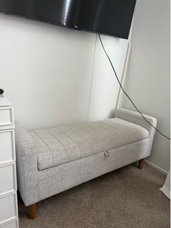 Beige ottoman
