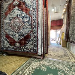 8x10 Area Rugs Carpet Rugs Vintage Design Soft Colors Rust GrY