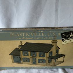 Vintage Plasticville 2 Story Colonial House miniature collectible toy brand new in original box