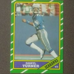 1986 Topps Daryl Turner Seattle Seahawks #205 Football Card Vintage Sports Collectible NFL Trading 