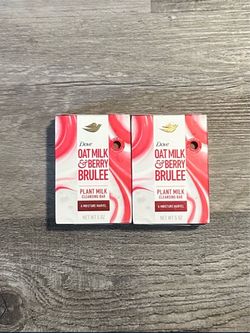 Dove Oat Milk & Berry Brulee Plant Based Cleansing Bar $4 Each