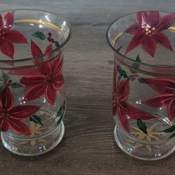 6 Inch Poinsettia Candle  Holders 