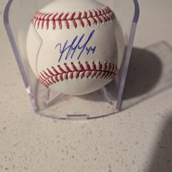 Yordan Alvarez Autographed MLB Baseball Houston Astros (MLB Authenticated)