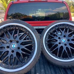 4 BMW RIMS AND TIRES 