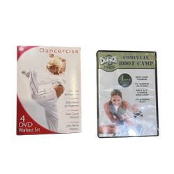 Lot Fitness Workout Crunch Boot Camp Dancercise 4 DVD Sets New Sealed