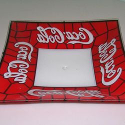 Vintage Tiffany Style Coca-Cola Ceiling Light Shade Glass Lamp Cover Fixture

