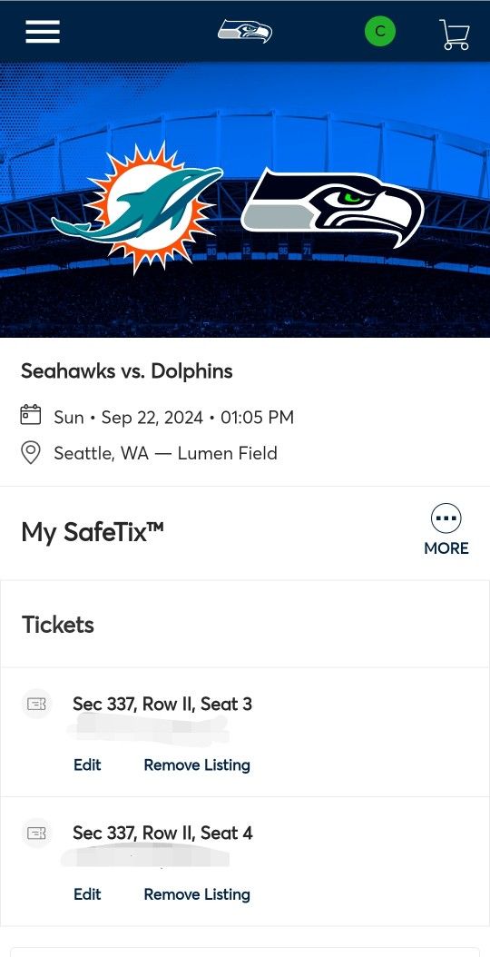 Seahawks vs Dolphins